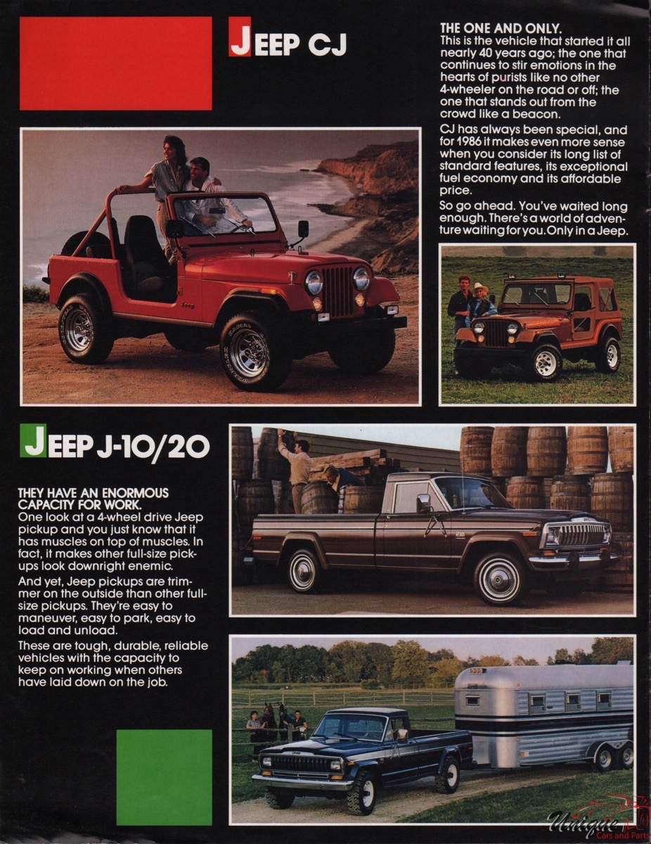 1986 Jeep Brochure Page 7